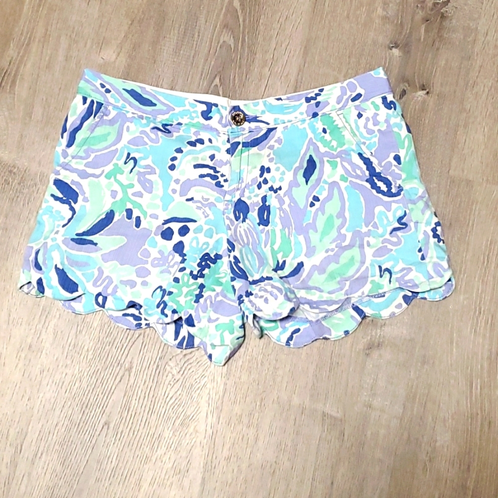 Lilly Pulitzer The Buttercup Cotton Shorts Women Size 4 Pink